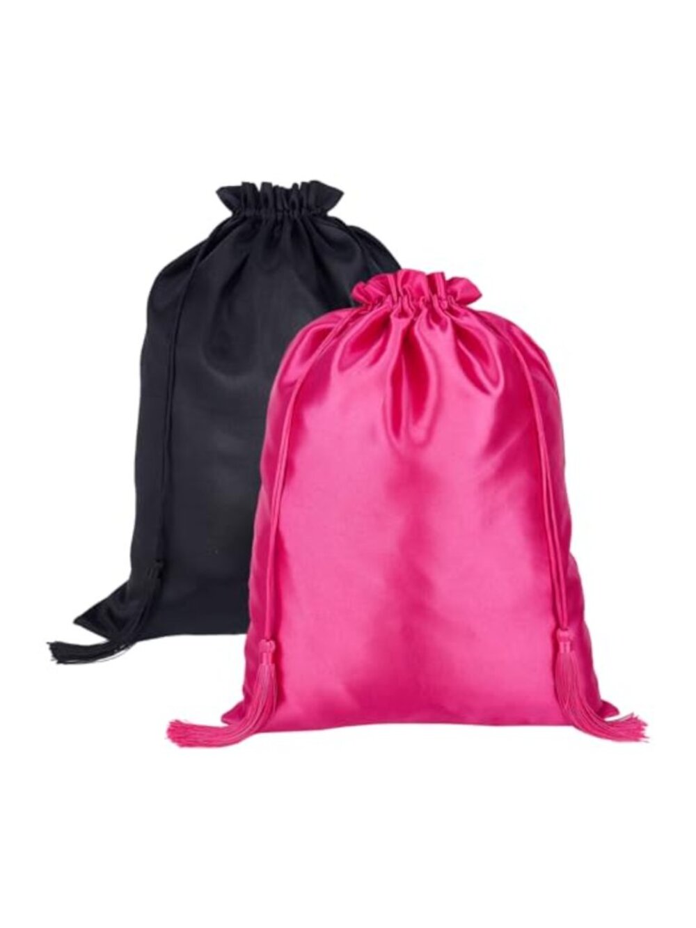 Satin Wig Storage Bags Drawstring Tassel Hair Extensions Organizer Set